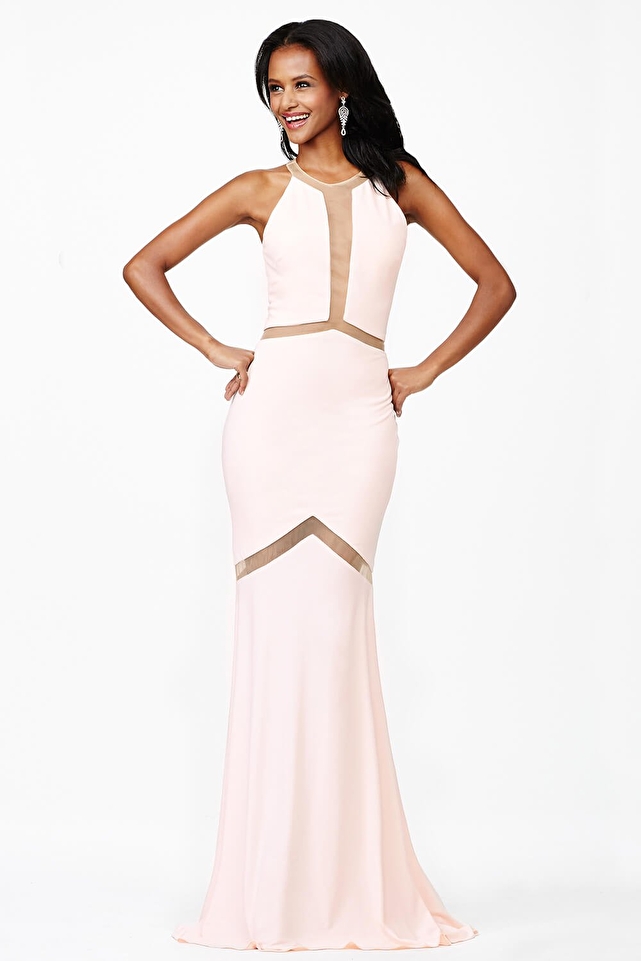Pink Sleeveless Jersey Dress JVN25139