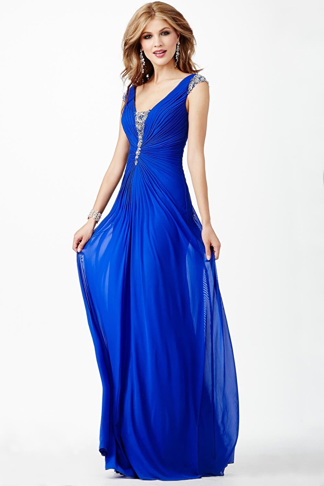 Blue Sleeveless Dress JVN27556