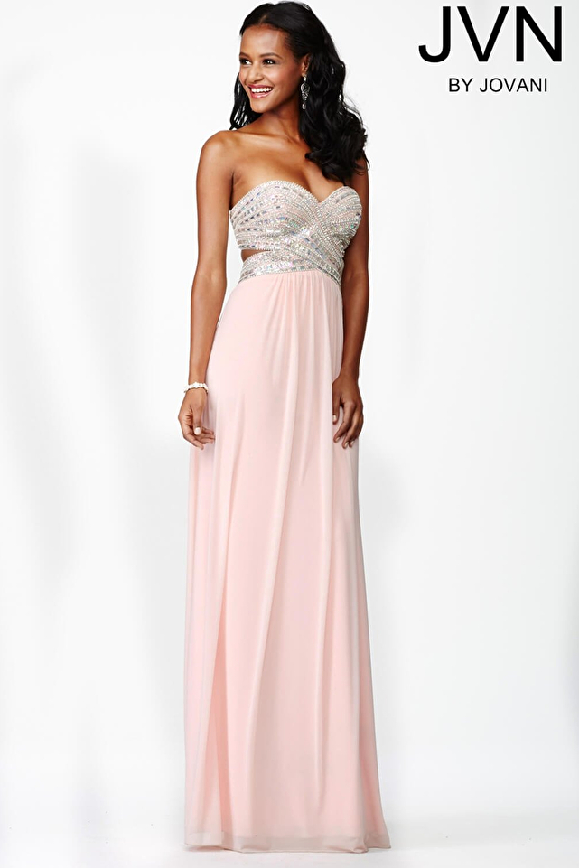 Pink Strapless Dress JVN31422