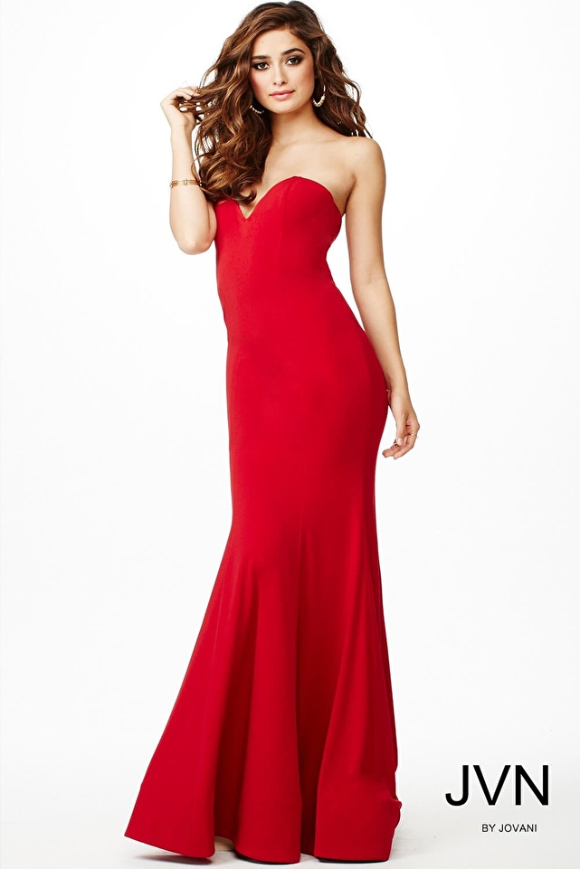 Red Sweetheart Neckline Dress JVN35192