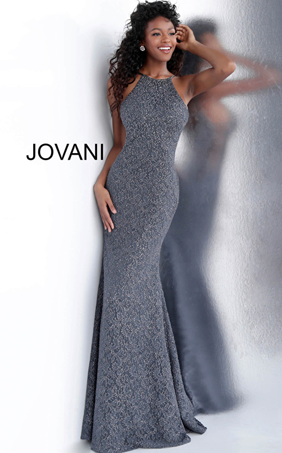 Light Blue Fitted Lace Jvn Dress JVN64010