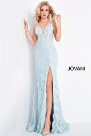 JVN00864 Dress| Spaghetti strap lace white prom dress