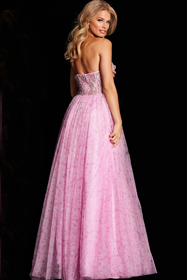 pink sheer dress