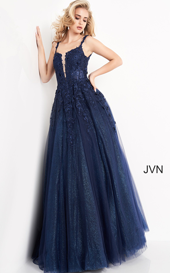 JVN4271 Floral Embroidered Prom Ballgown 