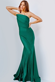 JVN230973 | Emerald Fitted Prom Dress
