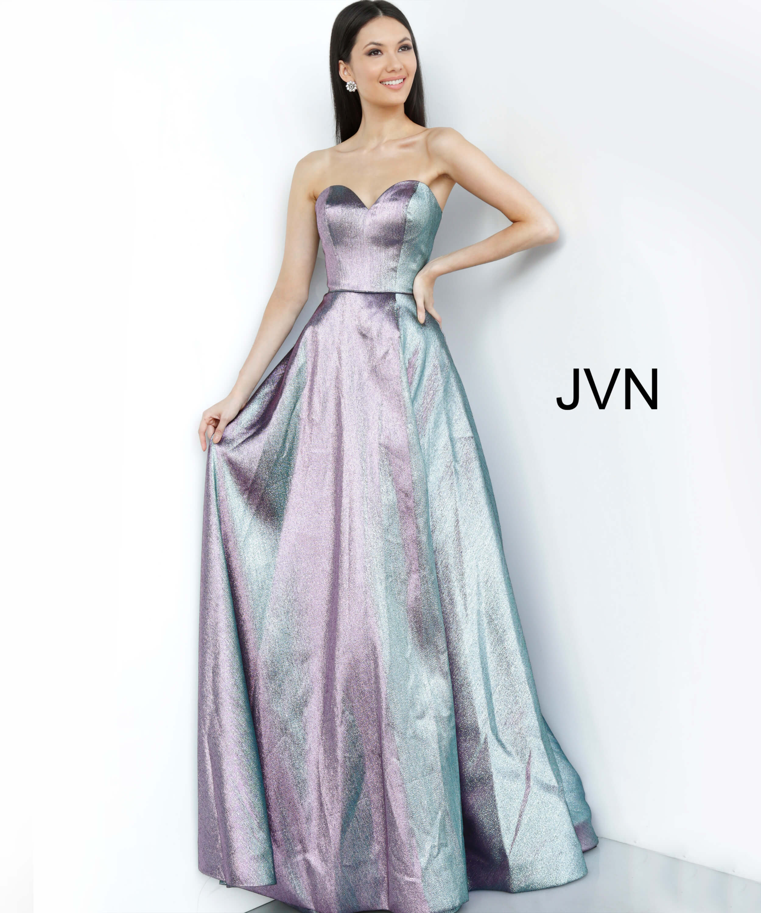 purple prom gown