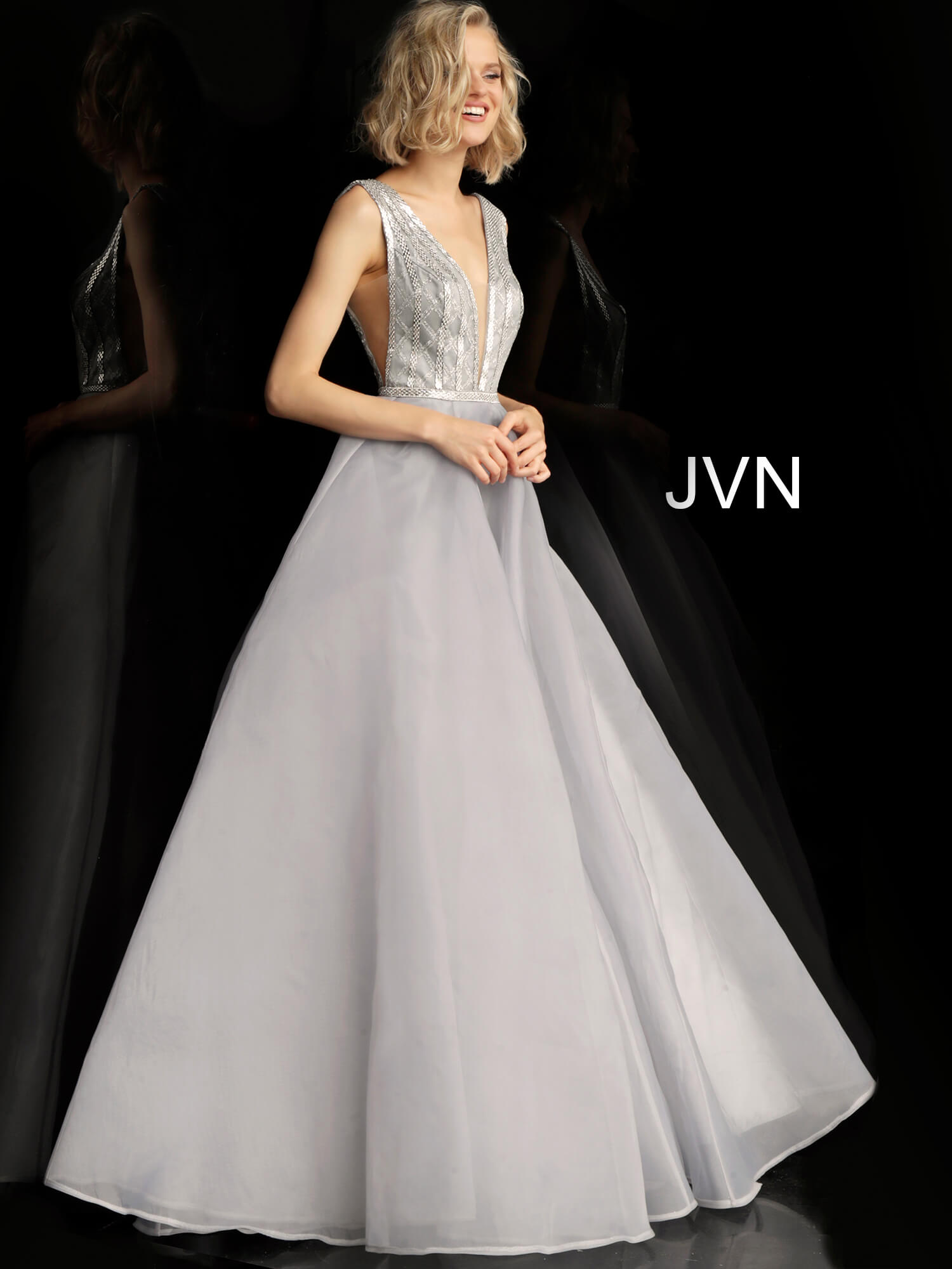 silver gown dress